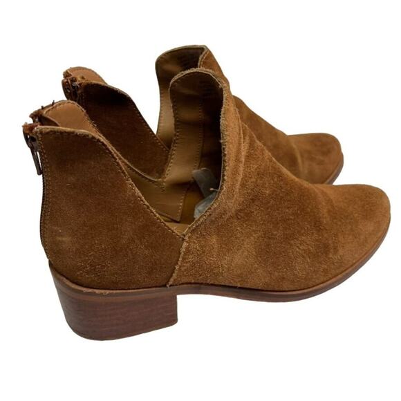 Steve Madden Boots Womens 8M Raisie Brown Suede Leather Back Zip Ankle - Picture 2 of 10